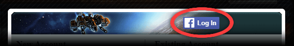 Login with Facebook button