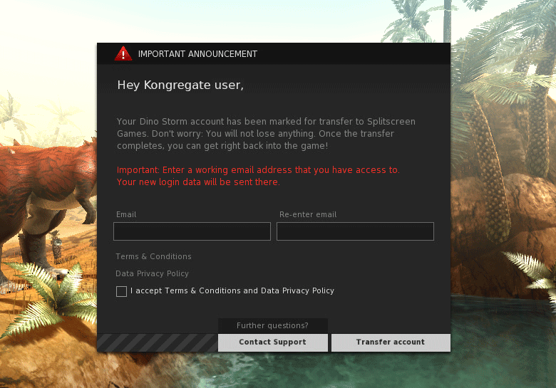 Click Jogos account transfer tool in Dino Storm Click Jogos account transfer tool in Dino Storm
